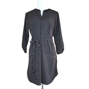 Peppermint Black Beige Diamond Pattern 3 quarter Sleeves Medium